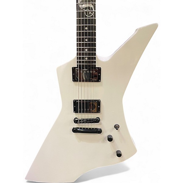 Used Esp Ltd LTD James Hetfield Snakebyte Snow White Solid Body Electric Guitar