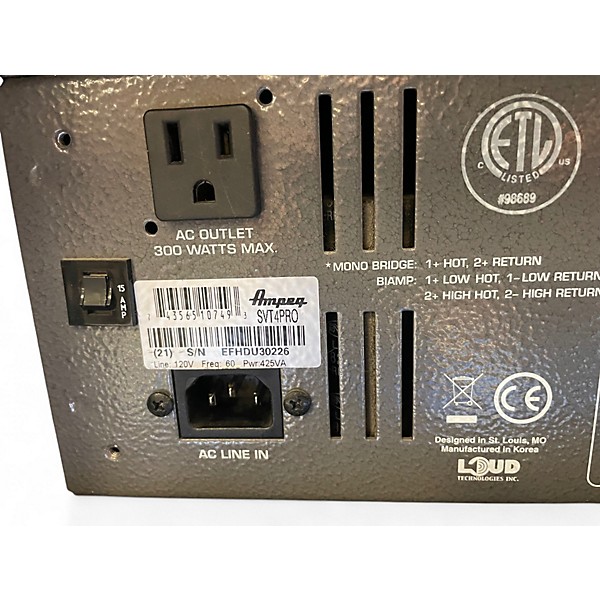 Used Ampeg SVT4PRO 1200W / 1600W Bass Amp Head