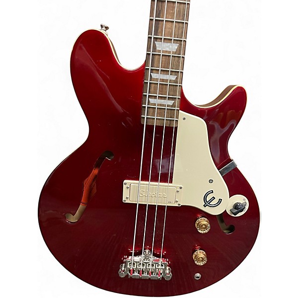 Used Epiphone Jack Casady Signature Sparking Burgundy Electric Bass Guitar
