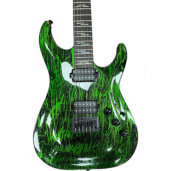 Used Schecter Guitar Research C1 SILVER MOUNTAIN TOXIC VENOM Solid Body Electric Guitar