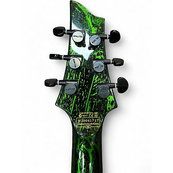 Used Schecter Guitar Research C1 SILVER MOUNTAIN TOXIC VENOM Solid Body Electric Guitar