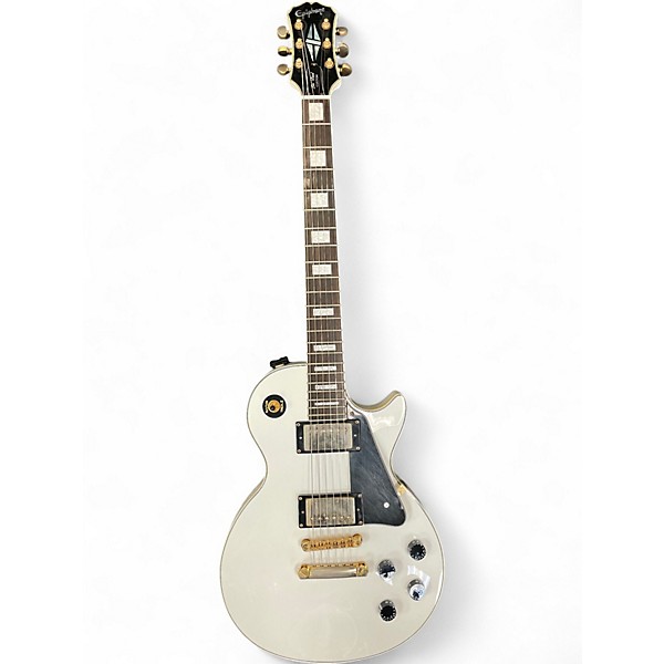 Used Epiphone Les Paul Custom Alpine White Solid Body Electric Guitar
