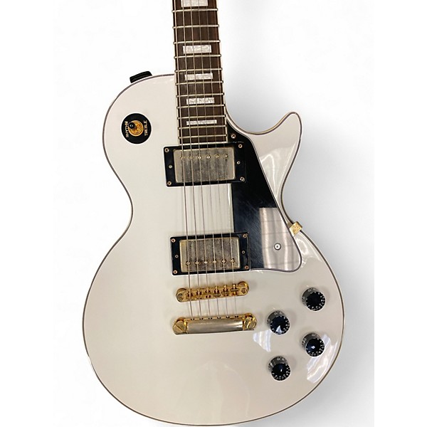 Used Epiphone Les Paul Custom Alpine White Solid Body Electric Guitar