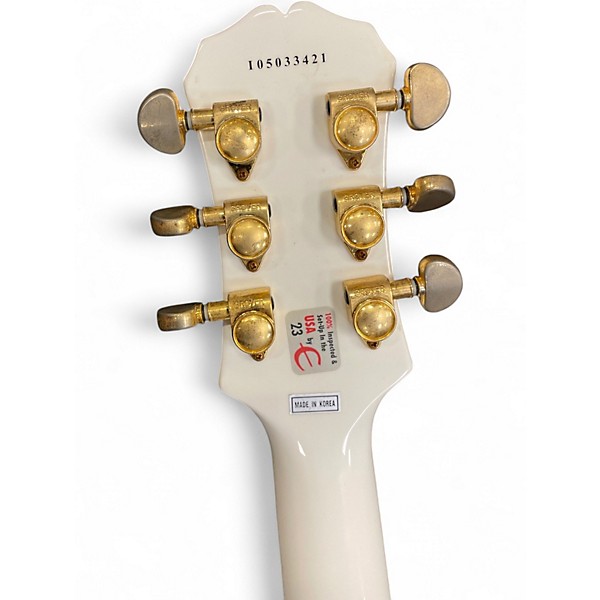 Used Epiphone Les Paul Custom Alpine White Solid Body Electric Guitar