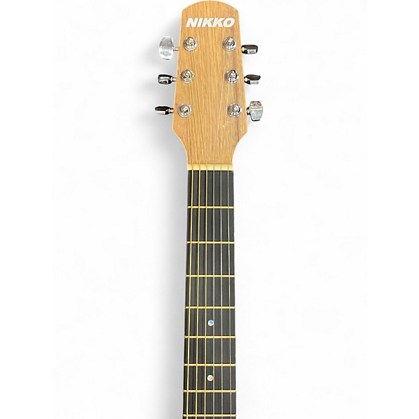 Used Nikko 3896 Bowl Back Acoustic Guitar Red Sunburst Acoustic Guitar