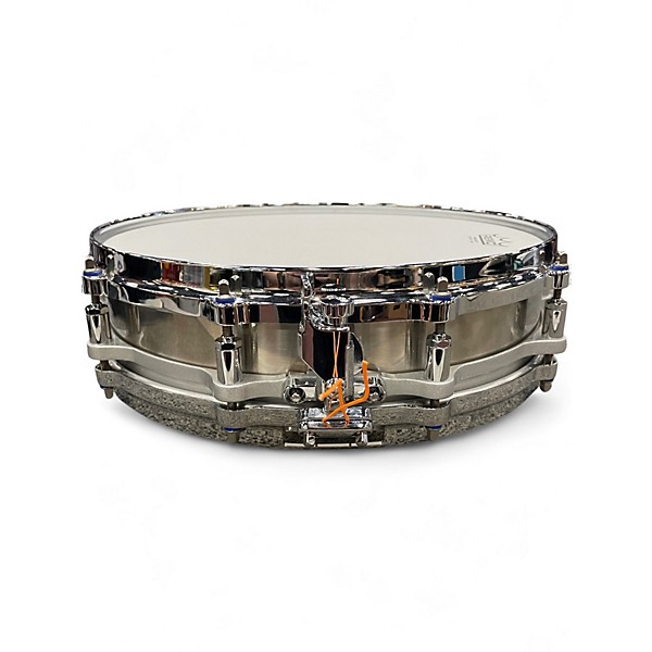 Used Pearl 14X3.5 Free Floating Snare Metallic Silver Drum