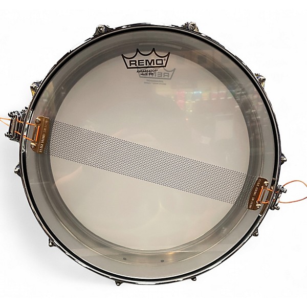 Used Pearl 14X3.5 Free Floating Snare Metallic Silver Drum