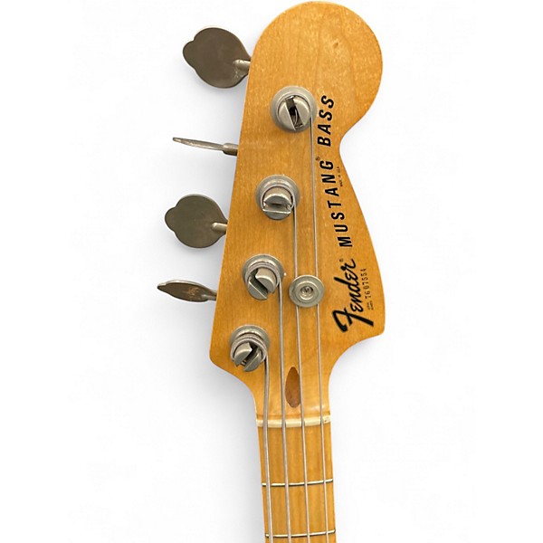 Vintage 1975 Fender Mustang Bass Natural Electric Bass Guitar