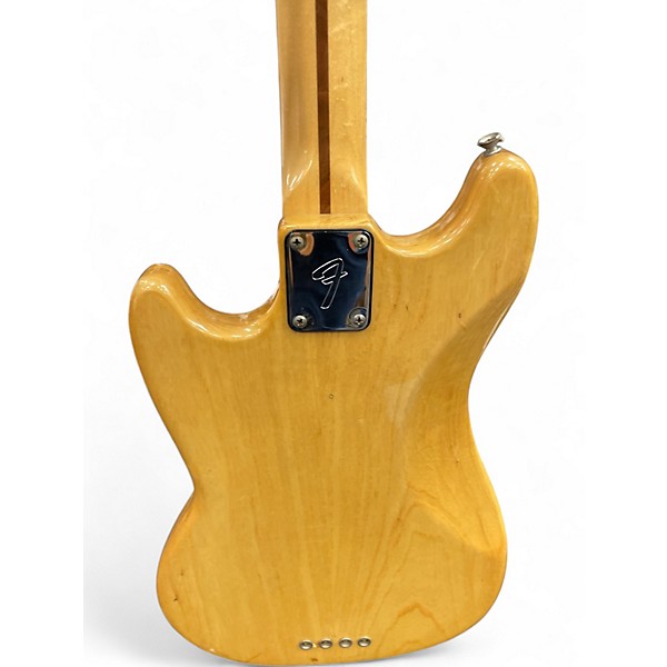 Vintage 1975 Fender Mustang Bass Natural Electric Bass Guitar