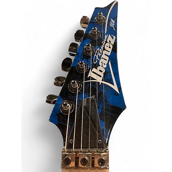 Used Ibanez JEM77P Blue Floral Pattern Solid Body Electric Guitar