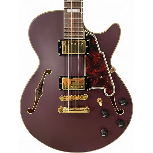 Used D'Angelico DLX Purple Hollow Body Electric Guitar