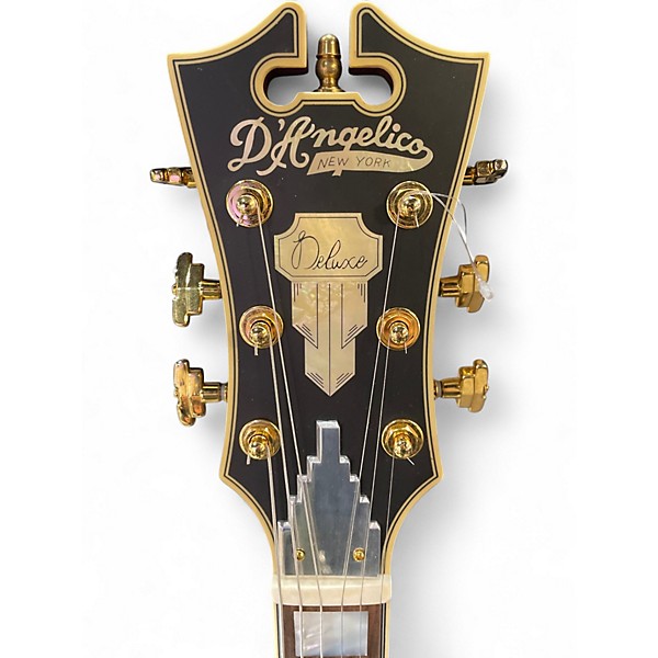 Used D'Angelico DLX Purple Hollow Body Electric Guitar