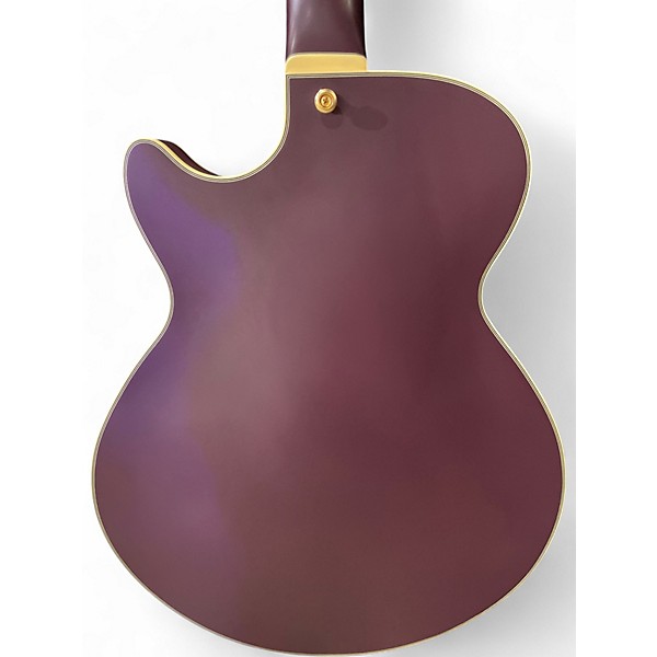 Used D'Angelico DLX Purple Hollow Body Electric Guitar