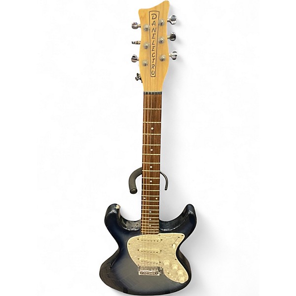 Used Danelectro DANOBLASTER BLUE SPARKLE Solid Body Electric Guitar