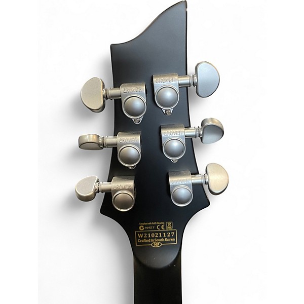 Used Schector damien platinum  Satin Black Solid Body Electric Guitar