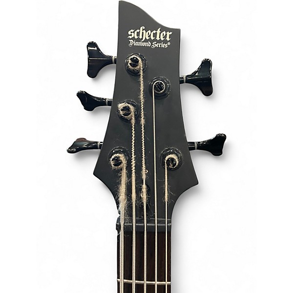 Used Schecter Guitar Research DIAMOND SERIES STEALTH 5 Black Electric Bass Guitar