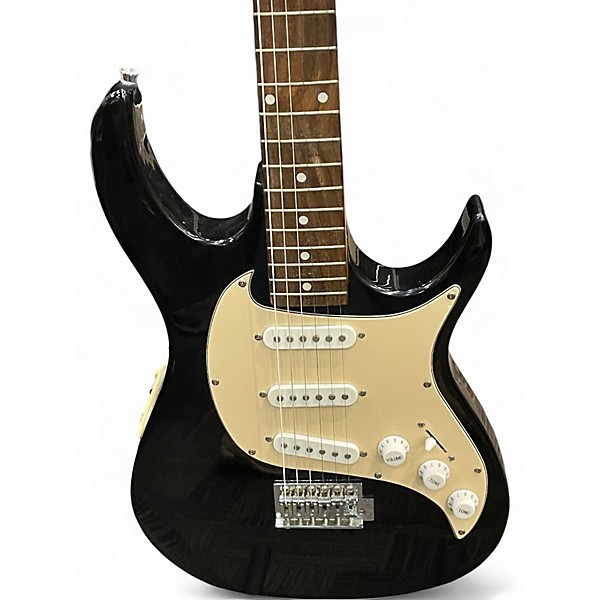 Used Burswood 08A07 Black Solid Body Electric Guitar