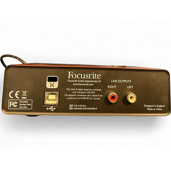 Used Focusrite SCARLETT SOLO 2ND GEN Audio Interface