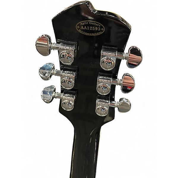 Used Agile 3010LH Black Hollow Body Electric Guitar