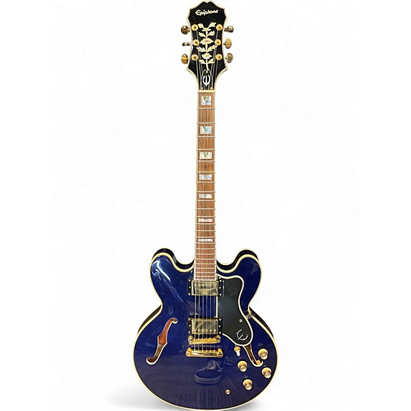 Used Epiphone Sheraton II Pro Blue Hollow Body Electric Guitar