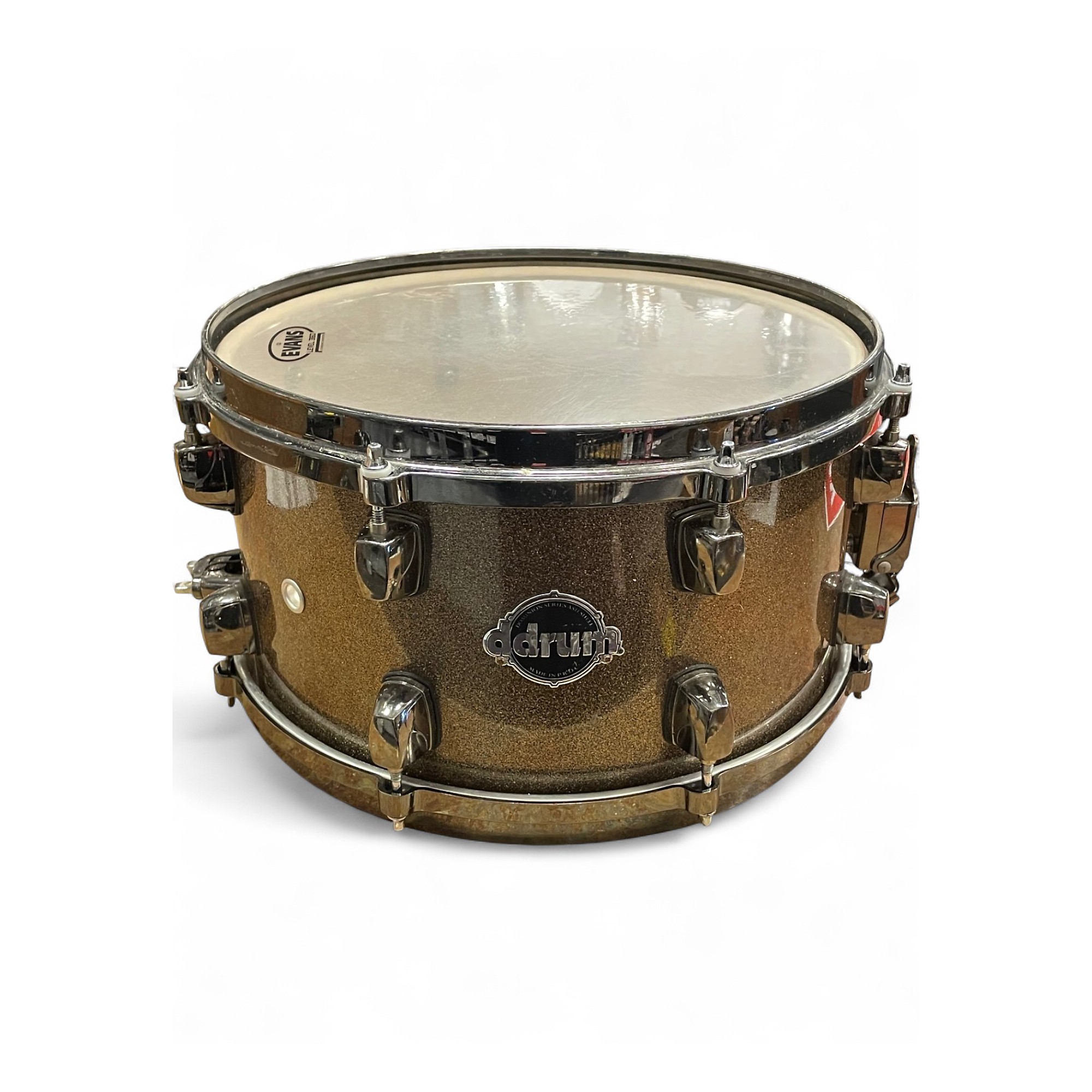 Used ddrum 13X7 Dominion Ash Copper Sparkle Drum Copper Sparkle