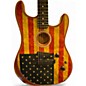 Used Fender American Acoustasonic Stratocaster Limited Edition USA Flag Acoustic Electric Guitar