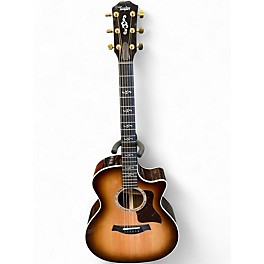 Used Taylor Custom 414ce Edge Burst Acoustic Electric Guitar