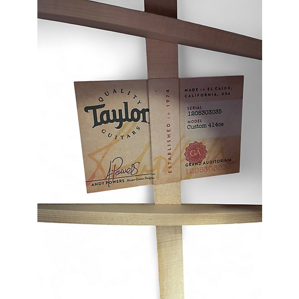 Used Taylor Custom 414ce Edge Burst Acoustic Electric Guitar