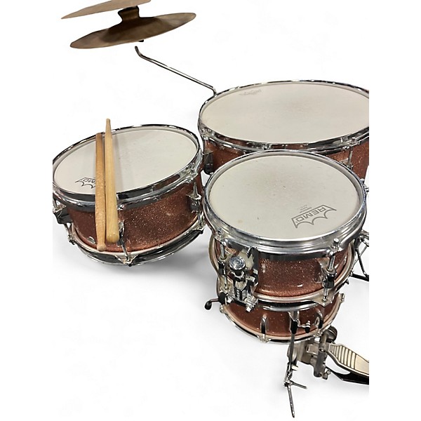 Used Yamaha 3 Piece STEVE JORDAN COCKTAIL KIT CHAMPAGNE GOLD Drum Kit