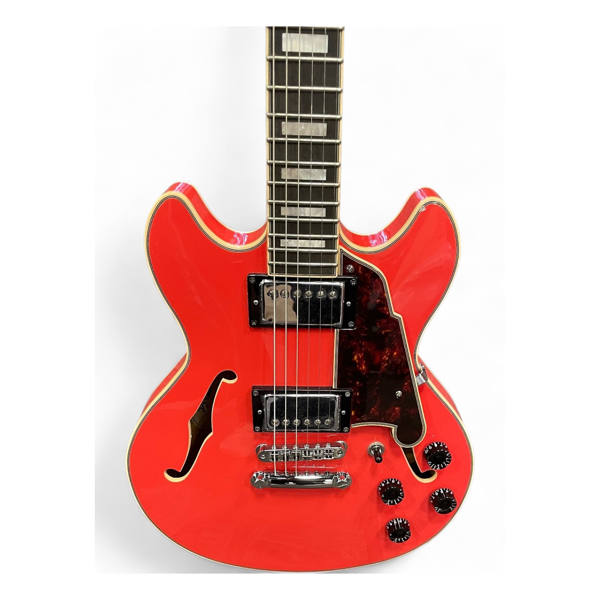 Used D'Angelico premier series mini dc stopbar Fiesta Red Hollow