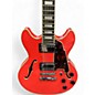 Used D'Angelico premier series mini dc stopbar Fiesta Red Hollow Body Electric Guitar