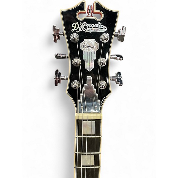 Used D'Angelico premier series mini dc stopbar Fiesta Red Hollow Body Electric Guitar