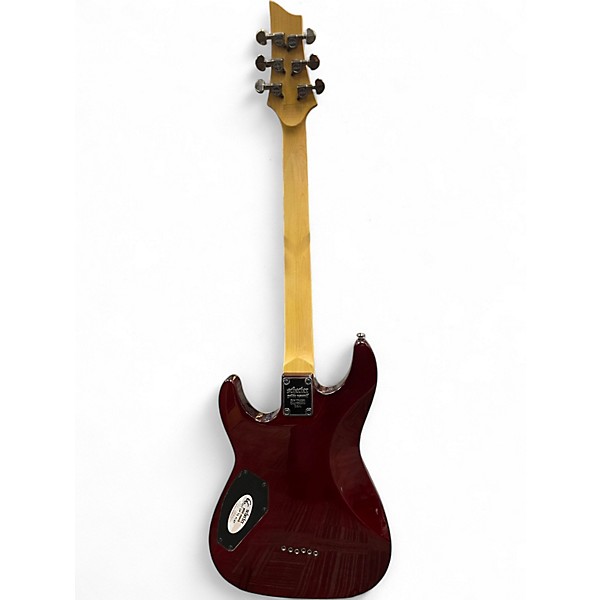Used Schecter Guitar Research Omen Extreme 6 Crimson Red Trans Solid Body Electric Guitar