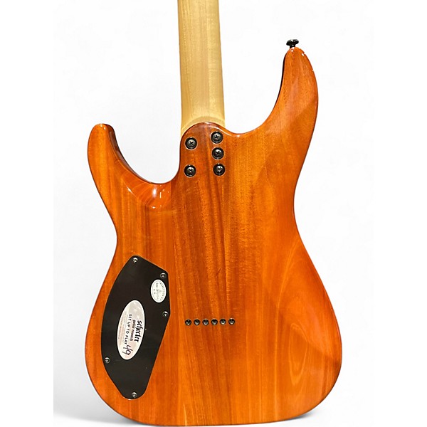 Used Schecter Guitar Research cr6 black burl Solid Body Electric Guitar