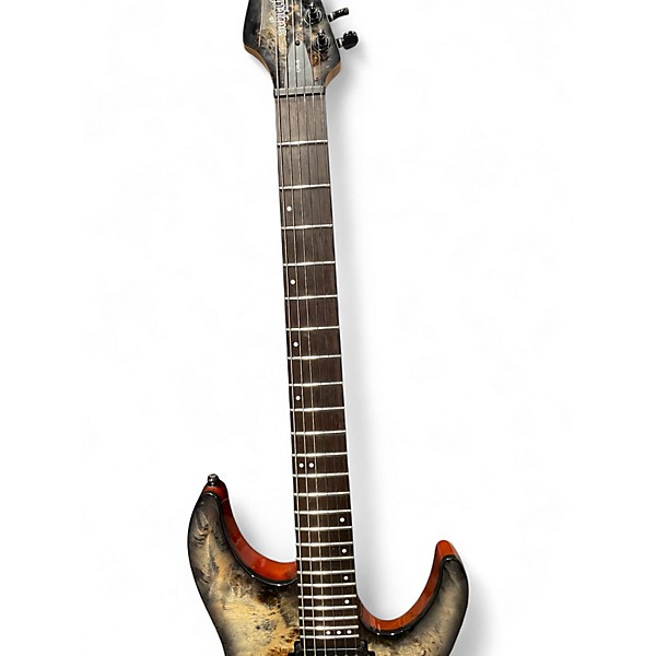 Used Schecter Guitar Research cr6 black burl Solid Body Electric Guitar