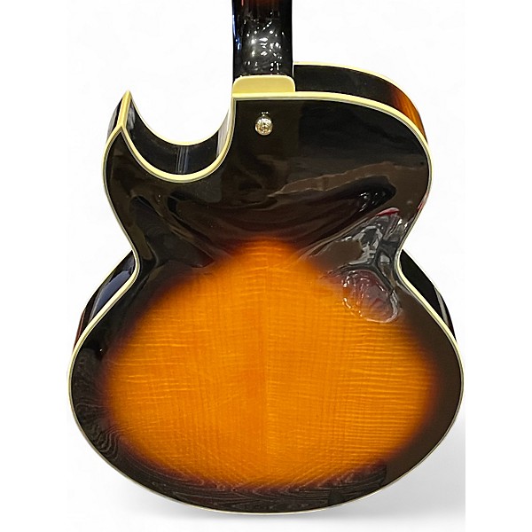 Used 2015 Ibanez LGB30 George Benson Signature Tobacco Sunburst Hollow Body Electric Guitar