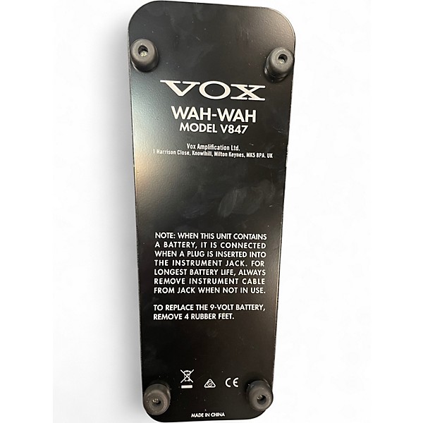 Used VOX V847 Reissue Wah Effect Pedal