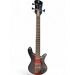 Used Spector Bantam 4 Black and Red Metallic Flake Electric Bass Guitar