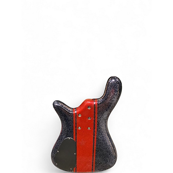 Used Spector Bantam 4 Black and Red Metallic Flake Electric Bass Guitar