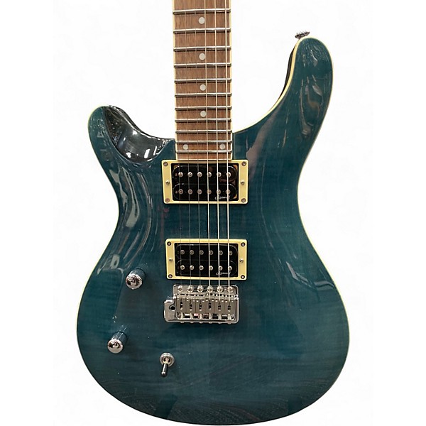 Used Harley Benton CST-24 Deluxe Blue Solid Body Electric Guitar