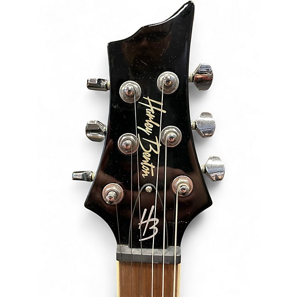 Used Harley Benton CST-24 Deluxe Blue Solid Body Electric Guitar