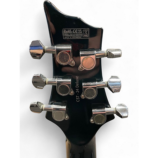 Used Harley Benton CST-24 Deluxe Blue Solid Body Electric Guitar