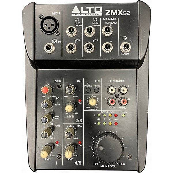 Used Alto ZMX52 5-Channel Unpowered Mixer