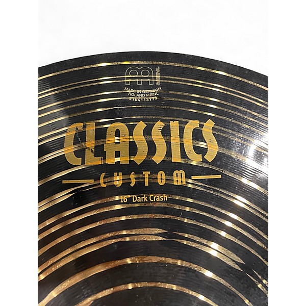 Used MEINL 16in CLASSIC CUSTOM DARK CRASH Cymbal
