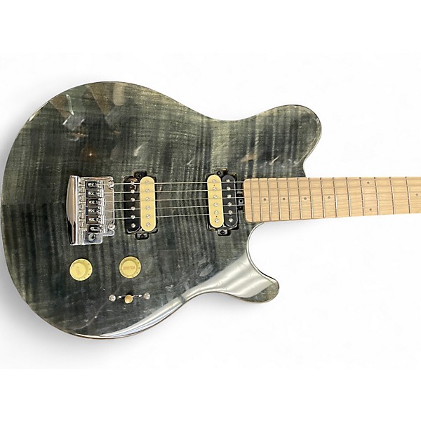 Used Sterling by Music Man Sub AX3 Axis Trans Black Solid Body Electric Guitar
