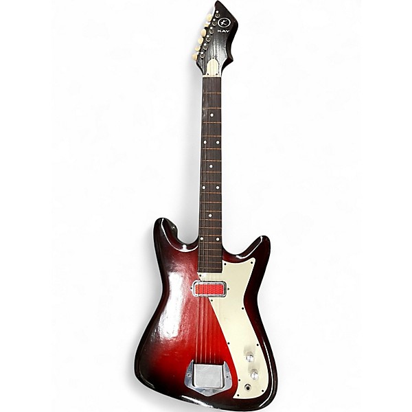 Vintage 1960s Kay VANGAUARD II 2 Color Sunburst Solid Body Electric Guitar