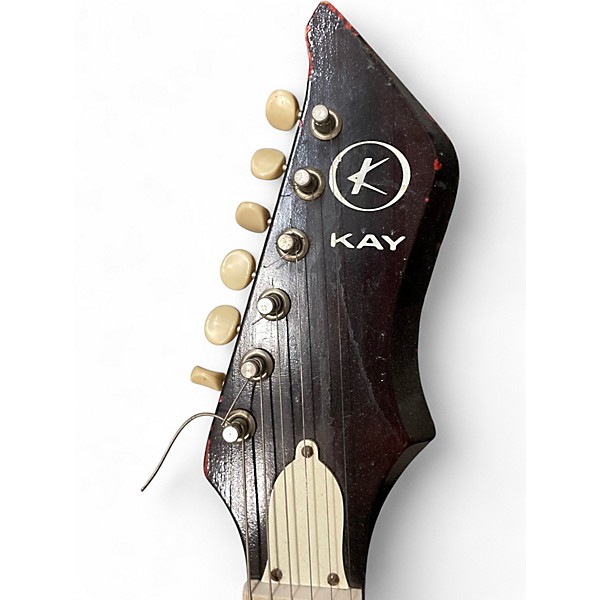 Vintage 1960s Kay VANGAUARD II 2 Color Sunburst Solid Body Electric Guitar