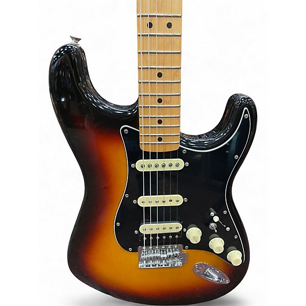 Used 2009 Fender Standard Stratocaster HSS 3 Color Sunburst Solid Body Electric Guitar