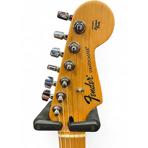 Used 2009 Fender Standard Stratocaster HSS 3 Color Sunburst Solid Body Electric Guitar