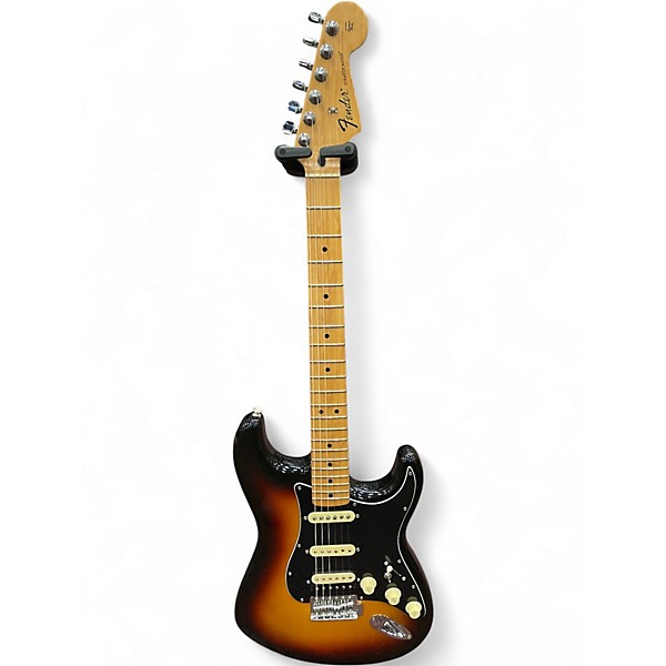 Used 2009 Fender Standard Stratocaster HSS 3 Color Sunburst Solid Body Electric Guitar